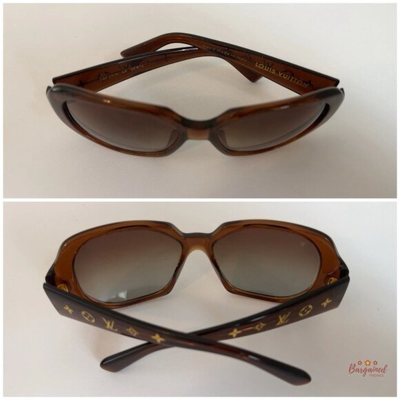Authentic LOUIS VUITTON Brown Glitter Frame Sunglasses - Z0029W main image 5
